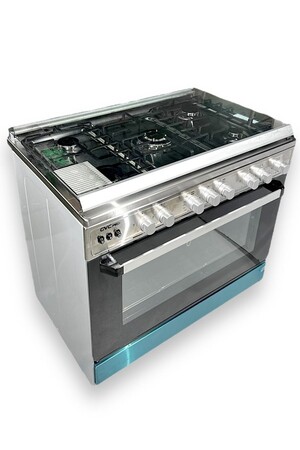 جي في سي برو فرن غاز 5 عين، 90*60 سم، إشعال ذاتي، امان كامل، استيل - GVCO-9060