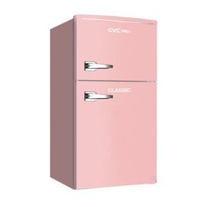 جي في سي برو ثلاجة كلاسيك تصميم عصري - 85 لتر - 2 باب - بينك