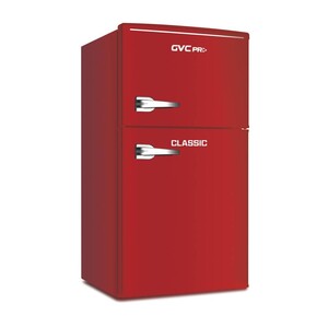 جي في سي برو ثلاجة كلاسيك تصميم عصري - 85 لتر - 2 باب - أحمر